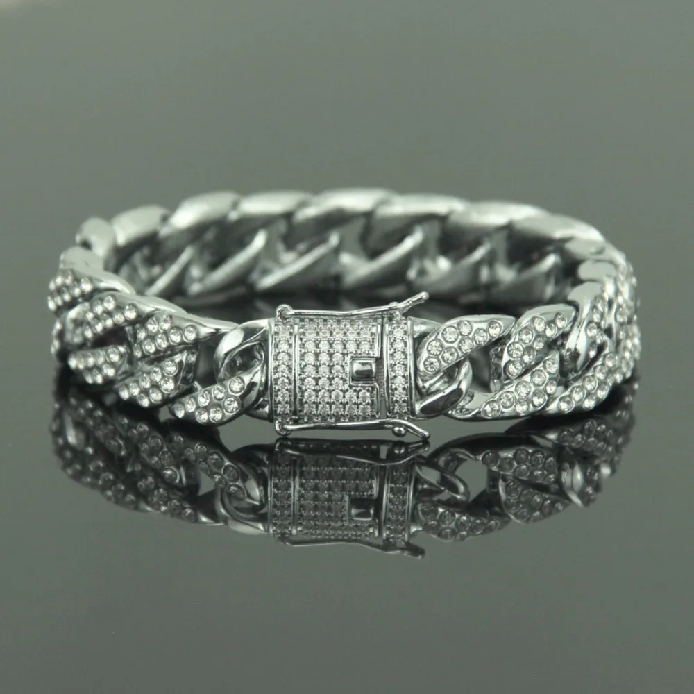 1 Hip Hop Full AAA CZ Stone Pave Bling Iced Out Rapper Bracelet Gold Bijoux Miami Cuban Link Chain Bracelets For Men Jewelry
1 Hip Hop Full AAA CZ Stone Pave Bling Iced Out Rapper Bracelet Gold Bijoux Miami Cuban Link Chain Bracelets For Men Jewelry