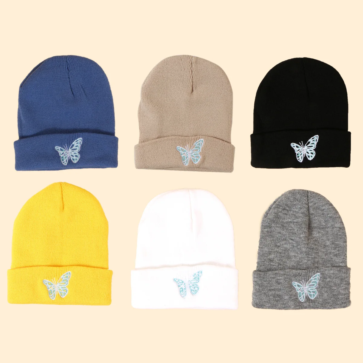 Korean Embroidery Butterfly Beanies Skullies For Men Women Knitted Hat Warm Autumn and Winter Fashion Solid Color Woolen Hat
Korean Embroidery Butterfly Beanies Skullies For Men Women Knitted Hat Warm Autumn and Winter Fashion Solid Color Woolen Hat