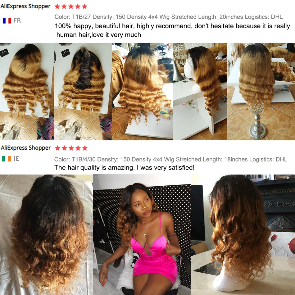 Spark 30 32Inches Lace Front Wig Ombre Peruvian Loose Deep Wave Wig 100% Human Hair 4x4 Lace Wigs Pre Plucked Black Women Remy
Spark 30 32Inches Lace Front Wig Ombre Peruvian Loose Deep Wave Wig 100% Human Hair 4x4 Lace Wigs Pre Plucked Black Women Remy