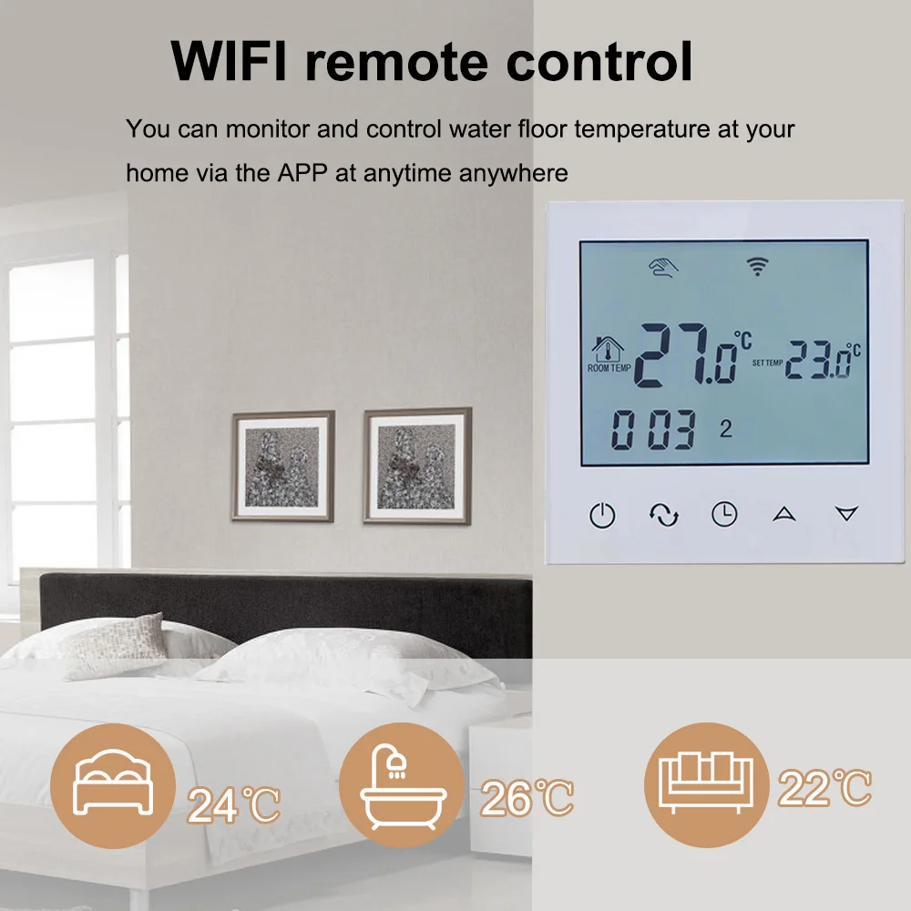 Vancoo Voice Smart Underfloor Heating Thermostat 220V Room WIFI Mobile Phone APP Temperature Control
Vancoo Voice Smart Underfloor Heating Thermostat 220V Room WIFI Mobile Phone APP Temperature Control