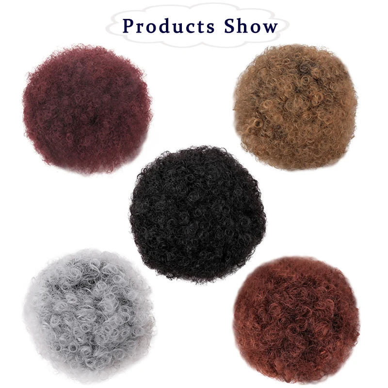 DIANQI Synthetic Puff Afro Short Kinky Curly Chignon Hair Bun Drawstring Ponytail Wrap Fake Hair Extensions
DIANQI Synthetic Puff Afro Short Kinky Curly Chignon Hair Bun Drawstring Ponytail Wrap Fake Hair Extensions