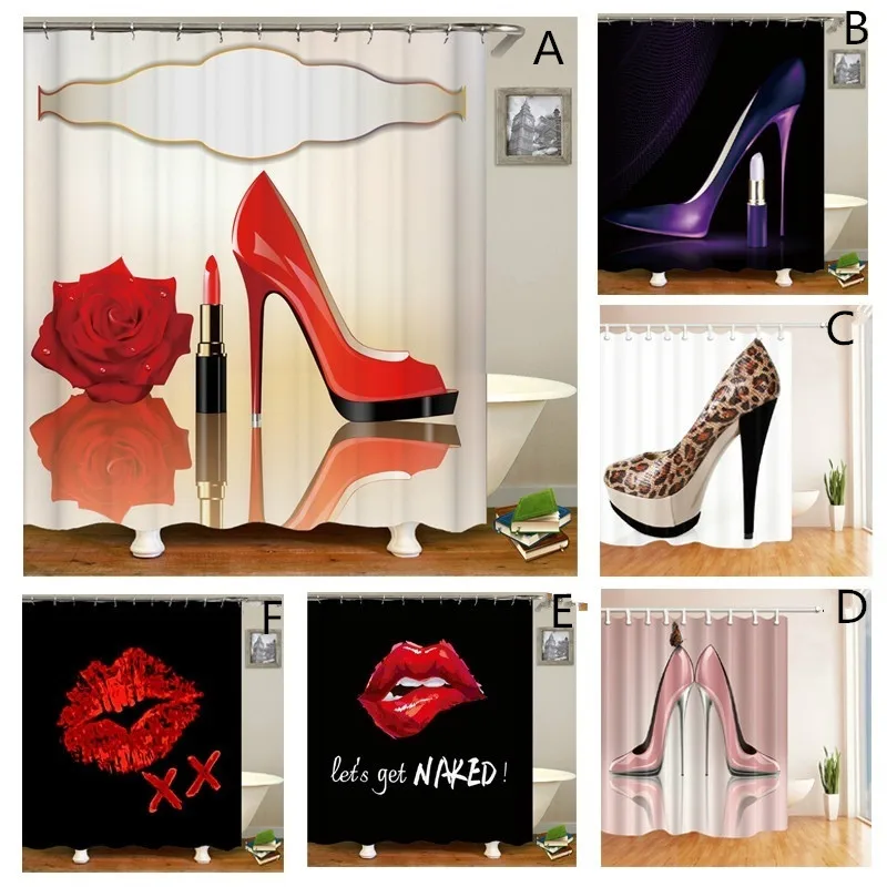 High Heels Lips Bathroom Shower Curtains Set Bath Toilet Curtain Waterproof Shower Curtain Bathroom Decor
High Heels Lips Bathroom Shower Curtains Set Bath Toilet Curtain Waterproof Shower Curtain Bathroom Decor