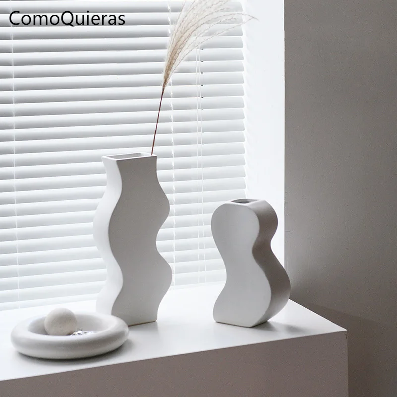 White Curved Ceramic Vase Flower Art Twisted Bottle Home Decor Living Room Bedroom Ornaments White Simple Art of Living
White Curved Ceramic Vase Flower Art Twisted Bottle Home Decor Living Room Bedroom Ornaments White Simple Art of Living