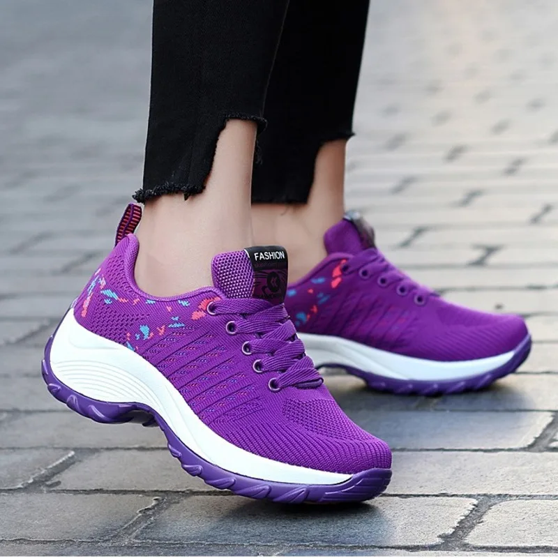 Women Tennis Shoes Sneakers Basket Femme Thick Platform Wedge Lace-Up Breathable Sport Shoes For Woman Ladies Heightening Shoes
Women Tennis Shoes Sneakers Basket Femme Thick Platform Wedge Lace-Up Breathable Sport Shoes For Woman Ladies Heightening Shoes