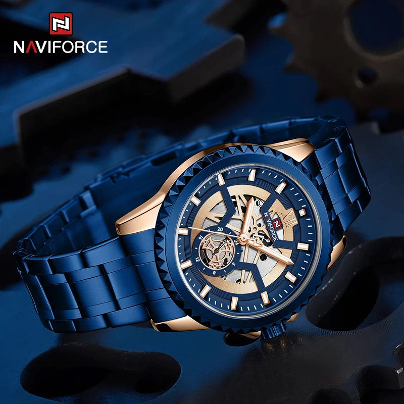 NAVIFORCE Luxury Brand Blue Men Watches Fashion Quartz Man Wristwatch Military Sport Waterproof Male Clock Relogios Masculino 
NAVIFORCE Luxury Brand Blue Men Watches Fashion Quartz Man Wristwatch Military Sport Waterproof Male Clock Relogios Masculino
