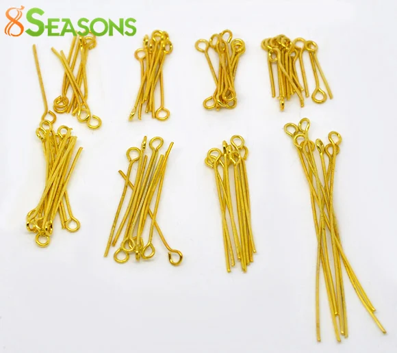 8SEASONS 800 PCs Mixed gold-color Eye Pins Findings 0.7mm(21 gauge) (B04118),
8SEASONS 800 PCs Mixed gold-color Eye Pins Findings 0.7mm(21 gauge) (B04118),