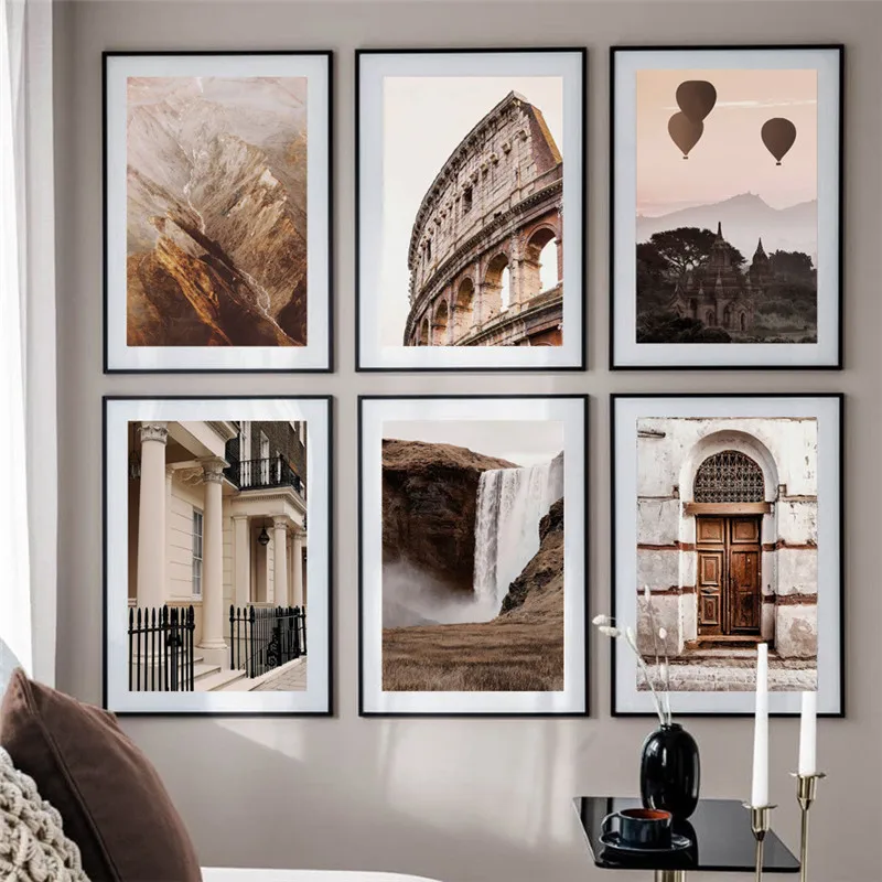 Europe Ancient Roman Architecture Canvas Painting Mountain Waterfall Landscape Art Prints Wall Picture Nordic Living Room Decor
Europe Ancient Roman Architecture Canvas Painting Mountain Waterfall Landscape Art Prints Wall Picture Nordic Living Room Decor