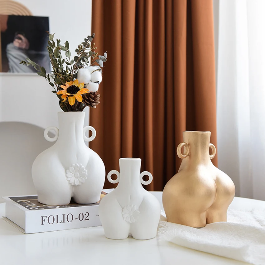 Body Art Ceramic Flower Pot Creative Woman Butt Vase Home Decoration Sculpture Craft Decoration Living Room Flower Arrangement
Body Art Ceramic Flower Pot Creative Woman Butt Vase Home Decoration Sculpture Craft Decoration Living Room Flower Arrangement