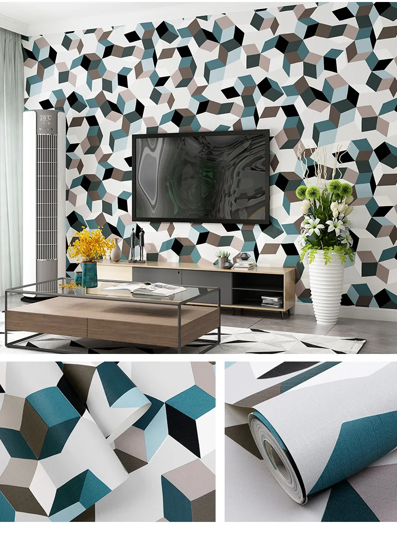 Nordic style geometry 3D three dimensional grid wallpaper bedroom living room modern simple Restaurant Hotel wallpaper in
Nordic style geometry 3D three dimensional grid wallpaper bedroom living room modern simple Restaurant Hotel wallpaper in