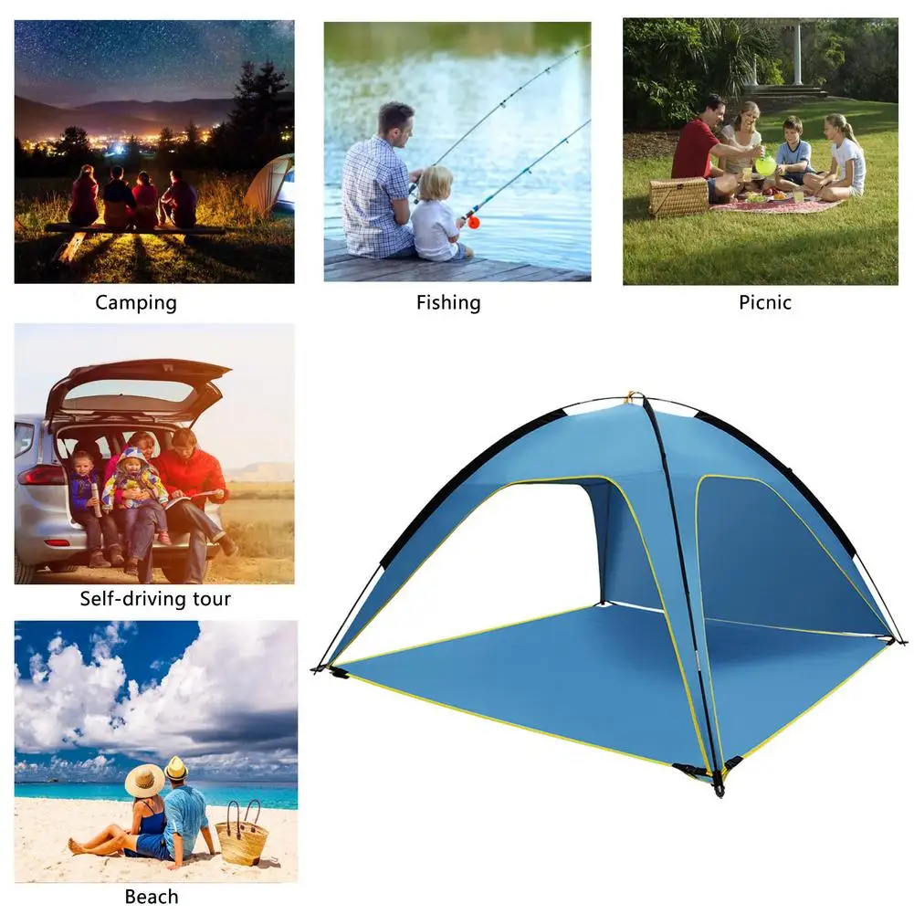 Outdoor Beach Tent Silver-coated 3-sided Ventilated Awning 4 Season Tent With Snow Skirt Waterproof Hiking Trekking
Outdoor Beach Tent Silver-coated 3-sided Ventilated Awning 4 Season Tent With Snow Skirt Waterproof Hiking Trekking