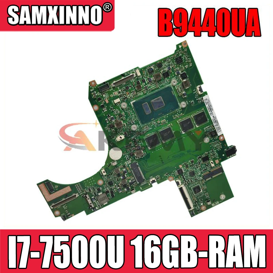 Akemy B9440UA Laptop Motherboard with 16GB-RAM I7-7500U For ASUS PRO B9440 B9440UA B9440U Original Mainboard motherboard test ok
Akemy B9440UA Laptop Motherboard with 16GB-RAM I7-7500U For ASUS PRO B9440 B9440UA B9440U Original Mainboard motherboard test ok