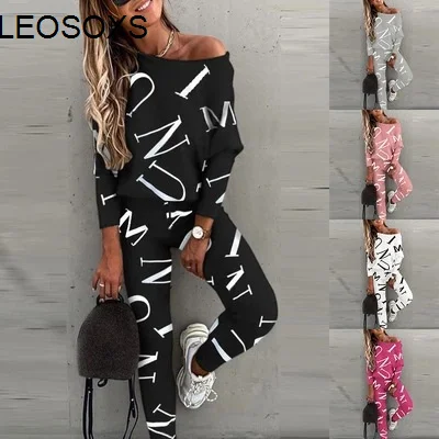 New Fashion Two Piece Set Women Letter Printing Long Sleeve Pants Casual Suit Home Tracksuit Female Sexy Clothing Tracksuit
New Fashion Two Piece Set Women Letter Printing Long Sleeve Pants Casual Suit Home Tracksuit Female Sexy Clothing Tracksuit