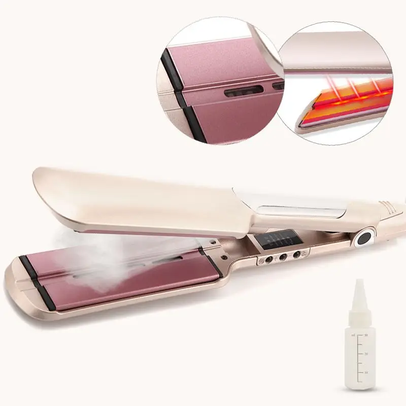 Infrared Heating Professional Steam Hair Straightener 3D Iron Professional Hair Iron for Thick Hair Salon Steamer Strighteners
Infrared Heating Professional Steam Hair Straightener 3D Iron Professional Hair Iron for Thick Hair Salon Steamer Strighteners