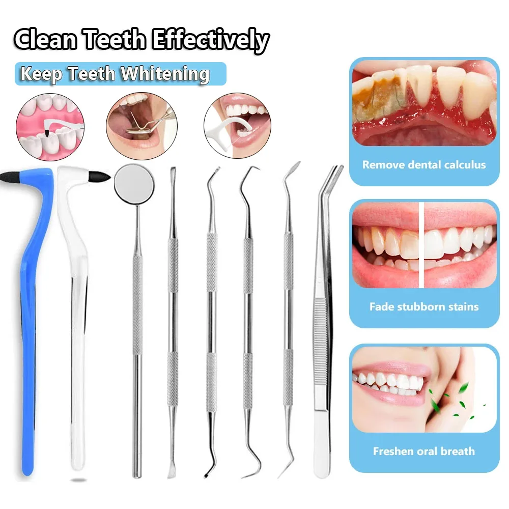 Teeth Whitening Tool Dental Mirror Sickle Tartar Scaler Teeth Pick Spatula Dental Equipment Oral Tooth Care Tooth Cleaning Tools
Teeth Whitening Tool Dental Mirror Sickle Tartar Scaler Teeth Pick Spatula Dental Equipment Oral Tooth Care Tooth Cleaning Tools