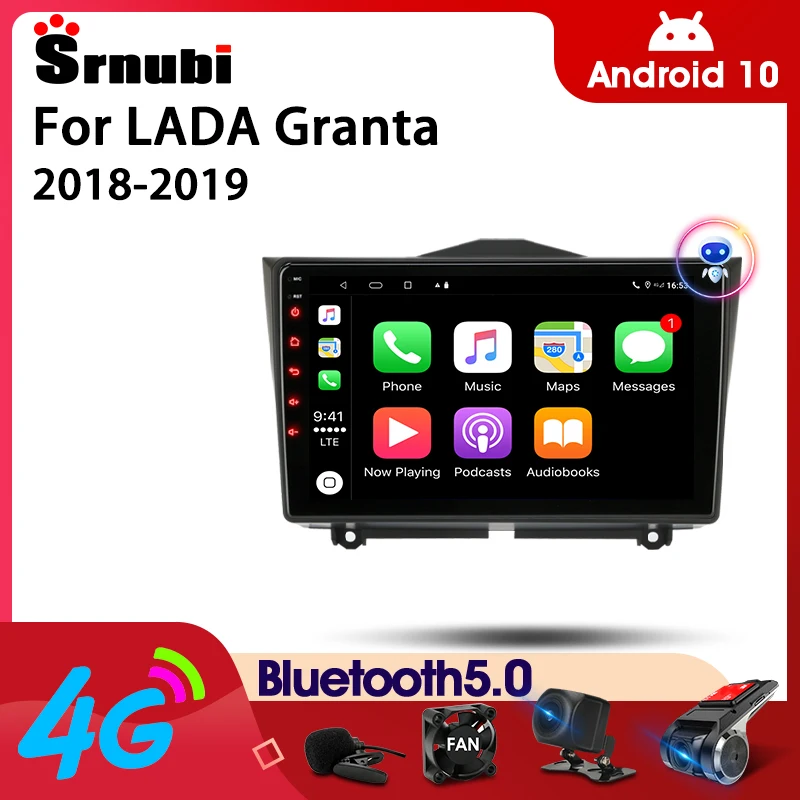 

Автомагнитола Srnubi на Android 10 для LADA BA3 Granta Cross 2018-2019, мультимедийный видеоплеер 2 Din с GPS-навигацией, головное устройство для Carplay