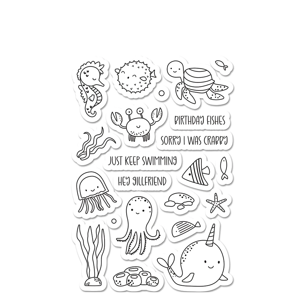 BIRTHDAY FISHES CRABBY Marine life Metal Cutting Dies and stamps DIY Scrapbooking Card Stencil Paper Cards Handmade Album Stamp
BIRTHDAY FISHES CRABBY Marine life Metal Cutting Dies and stamps DIY Scrapbooking Card Stencil Paper Cards Handmade Album Stamp