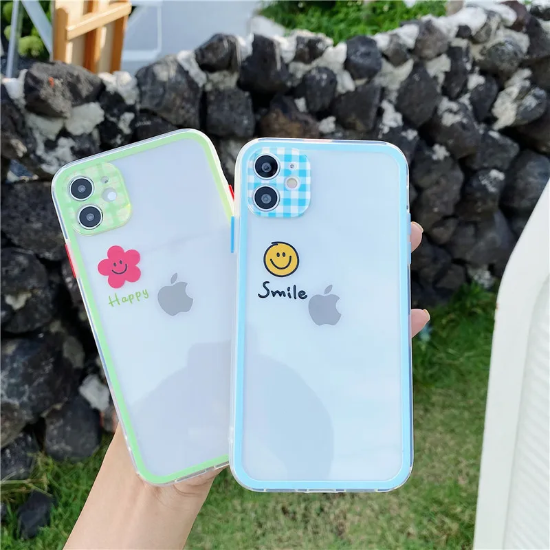 Cute Lattice Flower Phone Case For iPhone 12 11 XS Max X XR 7 8 Plus Shockproof Cases Transparent TPU Back Cover
Cute Lattice Flower Phone Case For iPhone 12 11 XS Max X XR 7 8 Plus Shockproof Cases Transparent TPU Back Cover