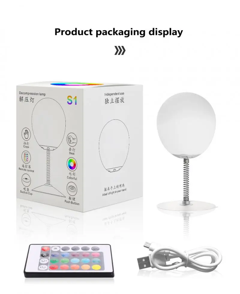 Christmas Creative Silicone Colorful Lights Decompression Ball Night Light Pat Charging Remote Control Bedroom Bedside Lamps
Christmas Creative Silicone Colorful Lights Decompression Ball Night Light Pat Charging Remote Control Bedroom Bedside Lamps
