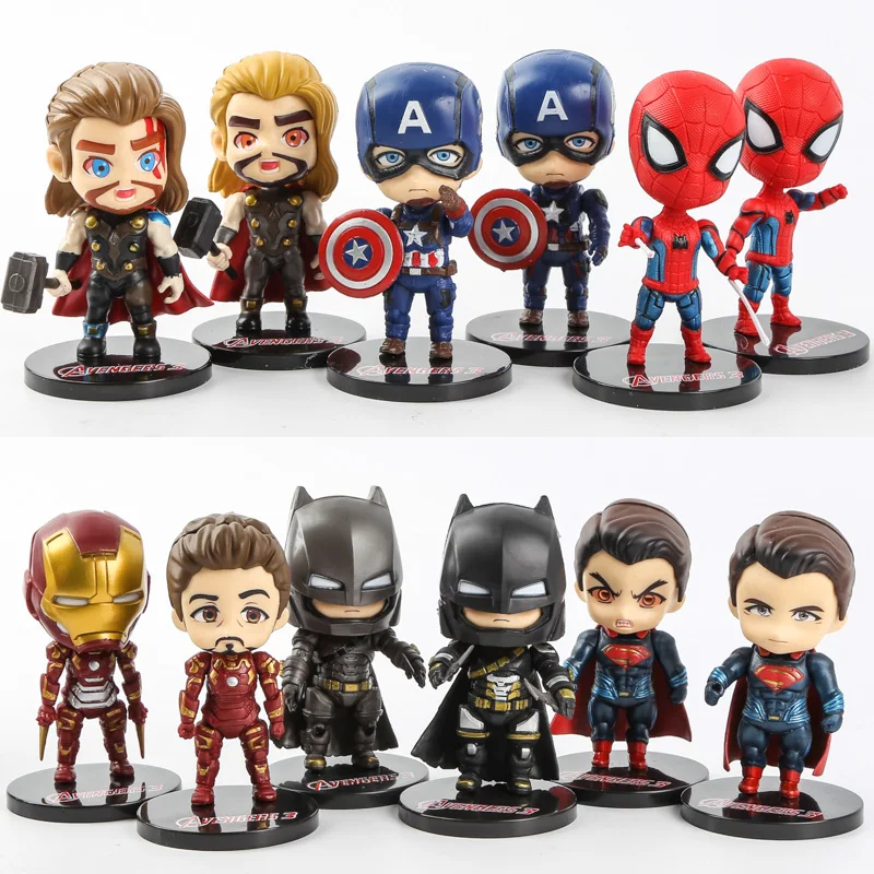 Q Version Marvel The Avengers Iron Man Spiderman Captain America Doll Action Figure Collectible Model Toy Car Ornament Gift
Q Version Marvel The Avengers Iron Man Spiderman Captain America Doll Action Figure Collectible Model Toy Car Ornament Gift
