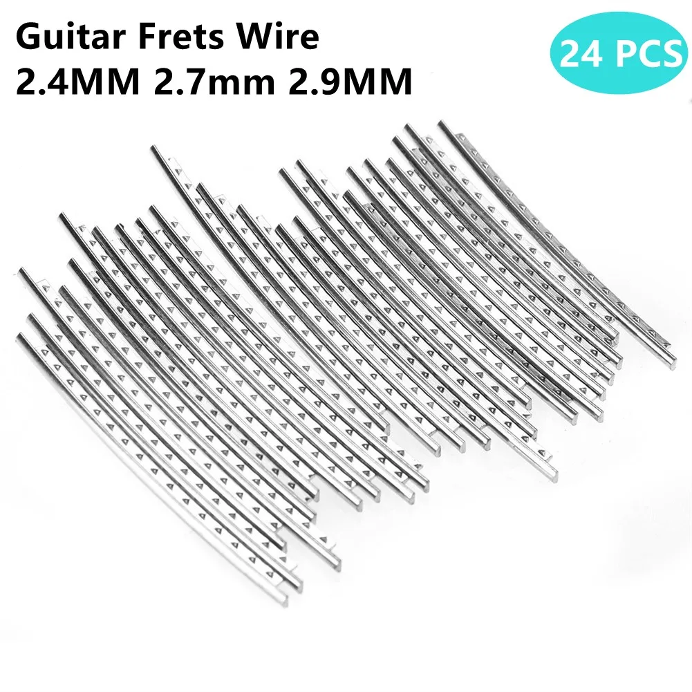 24pcs Guitar Frets Wire Fingerboard Nickel Silver 2.4MM 2.7mm 2.9MM Luthier Tool Fret Wires Repair Material Guitar Accessories
24pcs Guitar Frets Wire Fingerboard Nickel Silver 2.4MM 2.7mm 2.9MM Luthier Tool Fret Wires Repair Material Guitar Accessories