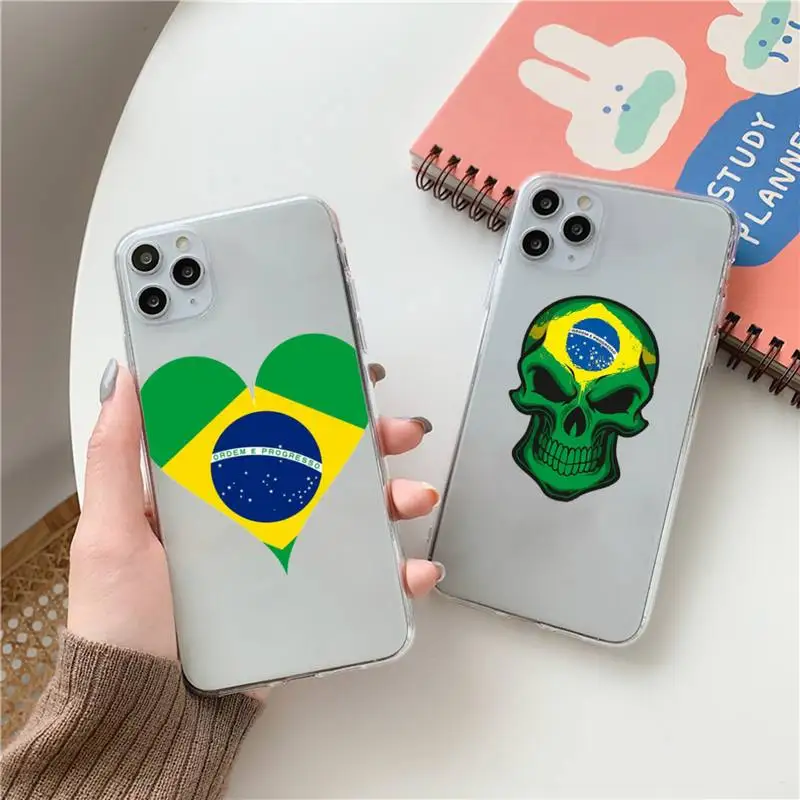 Brazilian flag Phone Case Transparent for Clear iPhone case 11 12 mini pro XS MAX 8 7 6 6S Plus X 5S SE 2020 XR
Brazilian flag Phone Case Transparent for Clear iPhone case 11 12 mini pro XS MAX 8 7 6 6S Plus X 5S SE 2020 XR