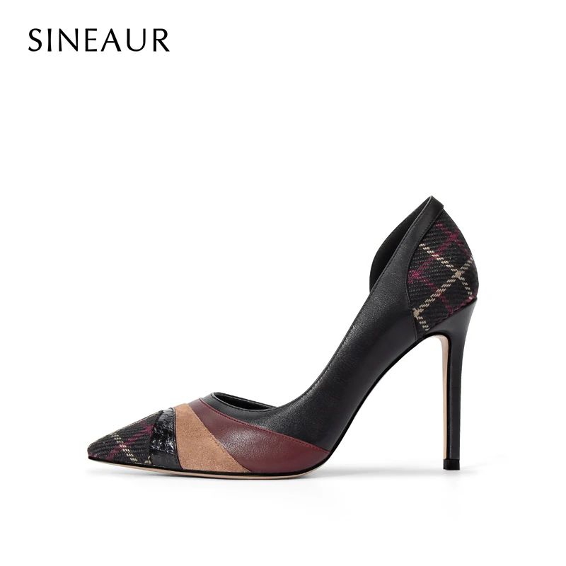 SINEAUR Shoes For Women 2021 10CM Super High Thin Heels Pointed Toe Patchwork Pumps Office Ladies Dress Fashion Plus Size 35-45
SINEAUR Shoes For Women 2021 10CM Super High Thin Heels Pointed Toe Patchwork Pumps Office Ladies Dress Fashion Plus Size 35-45