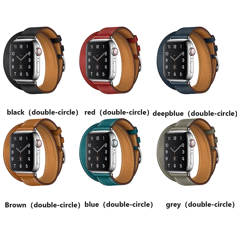 Genuine Cow Leather Double Loop Strap Single Tour Watch Band For Apple Watch Band 38mm 40mm 42mm 44mm Soft Wrist Strap Strap
Genuine Cow Leather Double Loop Strap Single Tour Watch Band For Apple Watch Band 38mm 40mm 42mm 44mm Soft Wrist Strap Strap