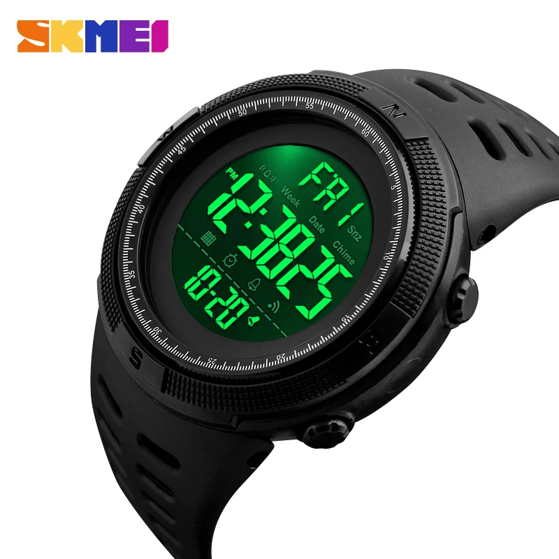 

SKMEI Chrono Digital Watches Mens Sport Countdown Wristwatches Men Fashion 2 time Alarm Clock Watches Male reloj hombre 1251