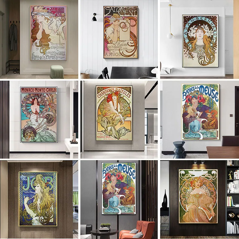 Alphonse Mucha Canvas Paintings Art Posters and Prints Art Vintage Woman on The Wall Art Canvas Pictures for Living Room Decor
Alphonse Mucha Canvas Paintings Art Posters and Prints Art Vintage Woman on The Wall Art Canvas Pictures for Living Room Decor