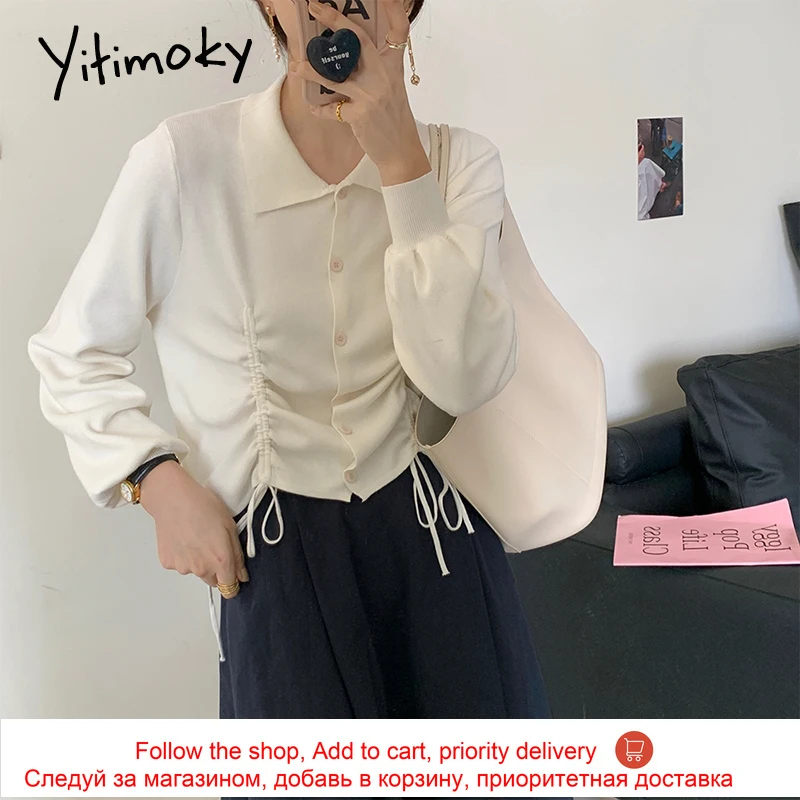 Yitimoky 2 Piece Set Knitted Button Up Blouses Women Tops Lantern Sleeve Bandage Skirt Loose Turn-down Collar Casual 2021
Yitimoky 2 Piece Set Knitted Button Up Blouses Women Tops Lantern Sleeve Bandage Skirt Loose Turn-down Collar Casual 2021