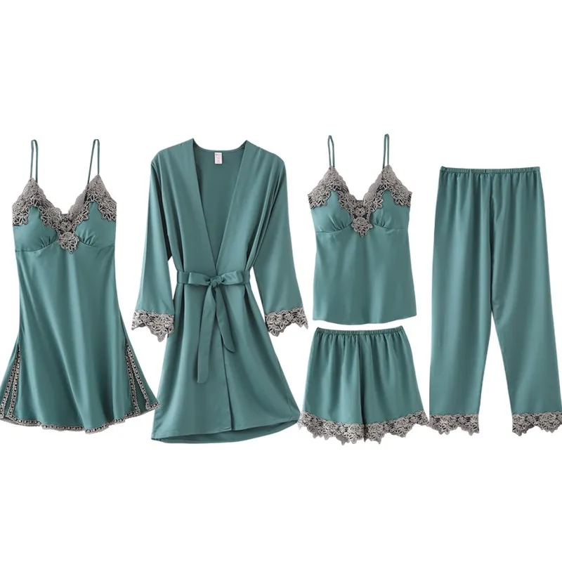 Women Sexy Pajamas Suit Burgundy Nightwear Lace Bride Bridesmaid Wedding Robe Set Satin Spring New PJS Loungerwear Sleepwear
Women Sexy Pajamas Suit Burgundy Nightwear Lace Bride Bridesmaid Wedding Robe Set Satin Spring New PJS Loungerwear Sleepwear