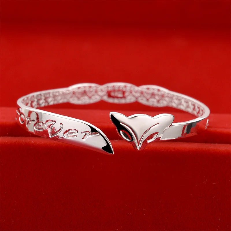 Fox Silver 999 Bracelet Women's Young Jewelry Fashion Personality Nine Tailed Fox Open Mouth Bracelet Jewelry Birthday Gift
Fox Silver 999 Bracelet Women's Young Jewelry Fashion Personality Nine Tailed Fox Open Mouth Bracelet Jewelry Birthday Gift
