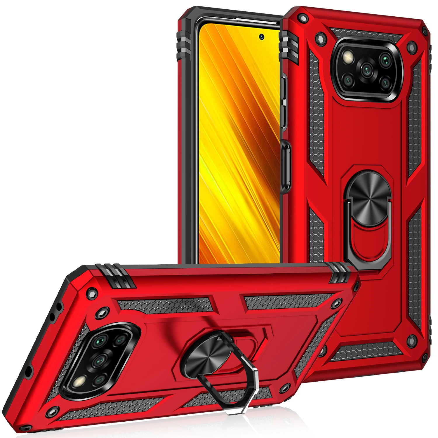 Роскошный армированный противоударный чехол для Xiaomi POCO X3 NFC военный защитный