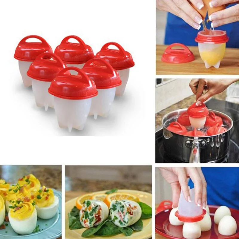 

Silicone Egg Cooker Poachers Non-stick Egg Cups Silicone Boiled Egg Holder Kitchen Gadgets Baking Accessories Egg Cooking Mold