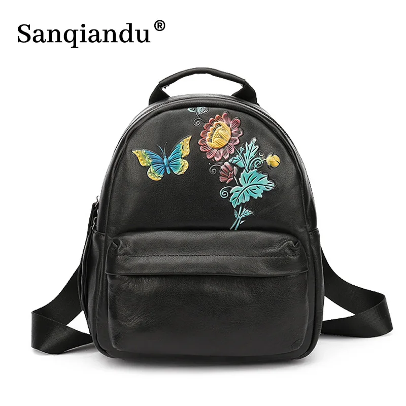 Genuine Leather Backpack Butterfly Embossed Top Layer Cowhide Women Backpack Personalized Backpack Girls Daily Bagpack Travel
Genuine Leather Backpack Butterfly Embossed Top Layer Cowhide Women Backpack Personalized Backpack Girls Daily Bagpack Travel