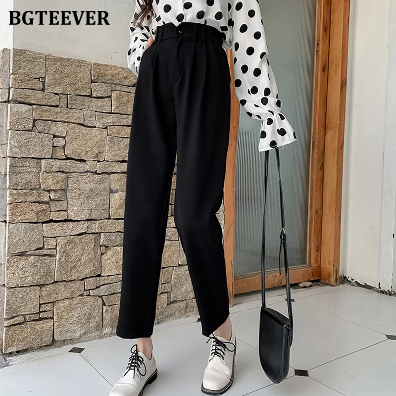 BGTEEVER Fashion High Waist Loose Pants for Women Spring Pantalon Workwear Female Straight Leg Pants Ladies Solid Trousers 2021
BGTEEVER Fashion High Waist Loose Pants for Women Spring Pantalon Workwear Female Straight Leg Pants Ladies Solid Trousers 2021