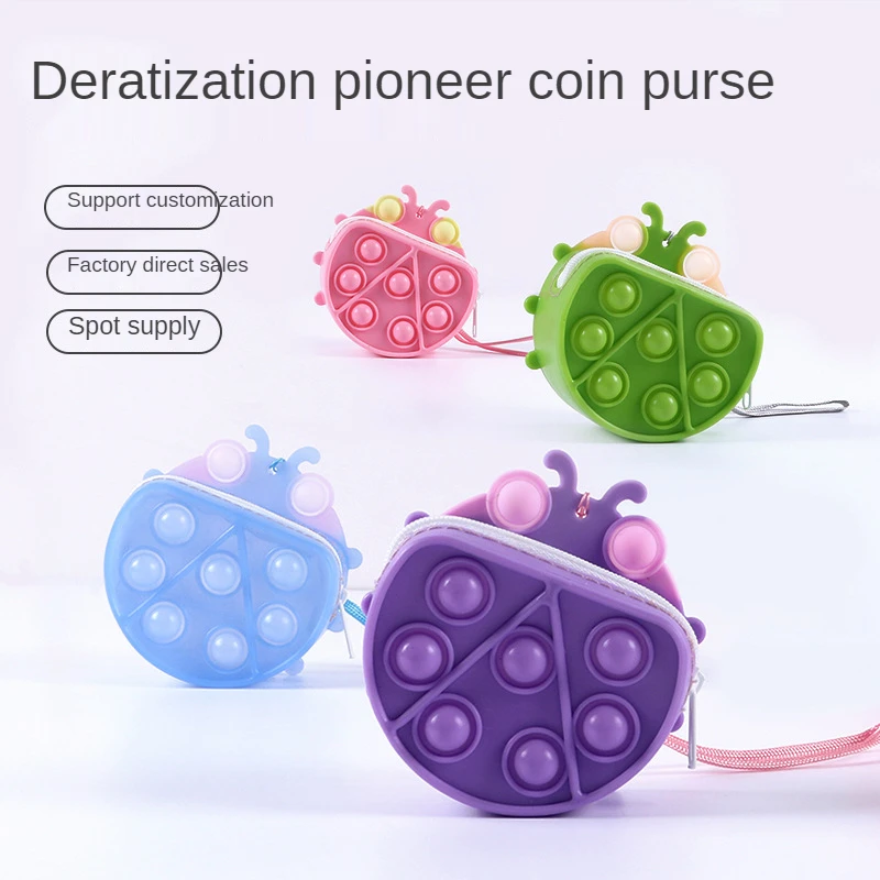 Antistress Popit Fidget Toys Rainbow Squishy Push Bubble Ladybug Coin Purse Pop It Adults Children Sensory Toy Stress Relief Toy
Antistress Popit Fidget Toys Rainbow Squishy Push Bubble Ladybug Coin Purse Pop It Adults Children Sensory Toy Stress Relief Toy
