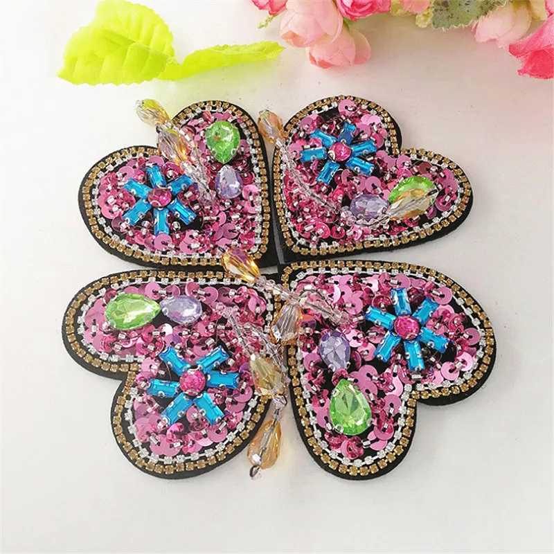 MAXSIN FUN 5 Pc/Lot High Quality Handmade Beaded Rhinestone Stickers Colorful Sequins Tassel Love Patch Clothing Decoration DIY
MAXSIN FUN 5 Pc/Lot High Quality Handmade Beaded Rhinestone Stickers Colorful Sequins Tassel Love Patch Clothing Decoration DIY