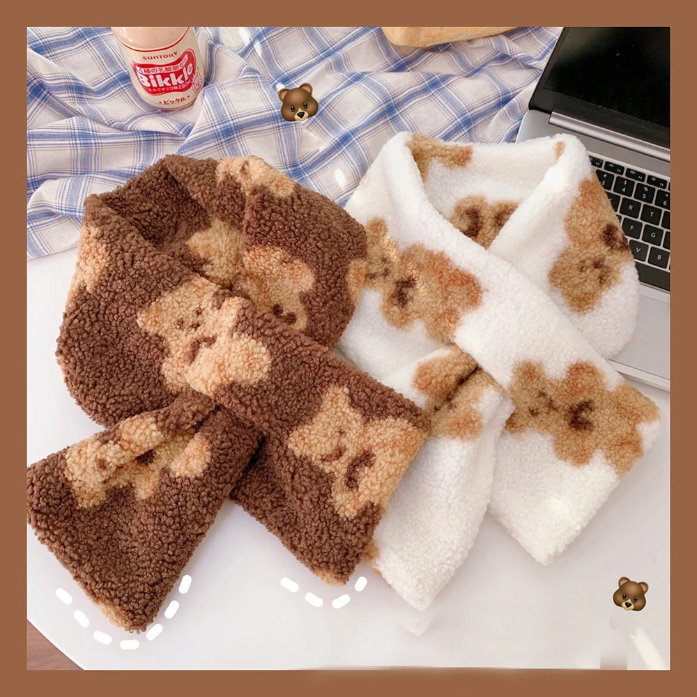 Autumn Winter Women New Scarf Warm Bear Print Scarves Ladies Plush Scarf Brown Color Soft Scarf New Year's Gift
Autumn Winter Women New Scarf Warm Bear Print Scarves Ladies Plush Scarf Brown Color Soft Scarf New Year's Gift