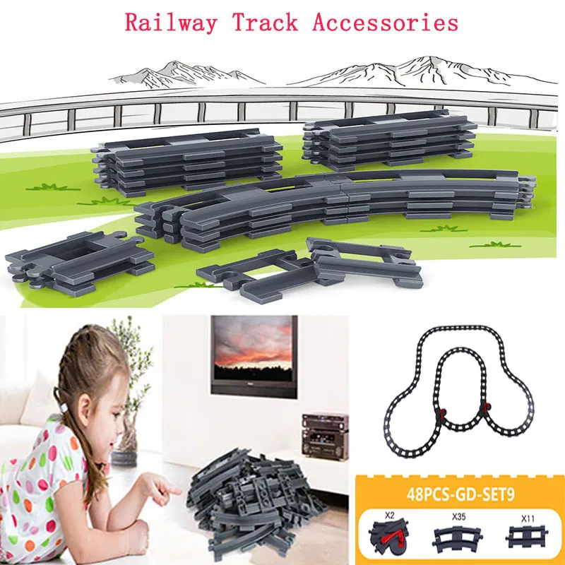 Track Set Diy 48Pcs Railway Kids Interactive Track Toy Diy Big Building Blocks Accessories Educational Toys Children Gifts
Track Set Diy 48Pcs Railway Kids Interactive Track Toy Diy Big Building Blocks Accessories Educational Toys Children Gifts