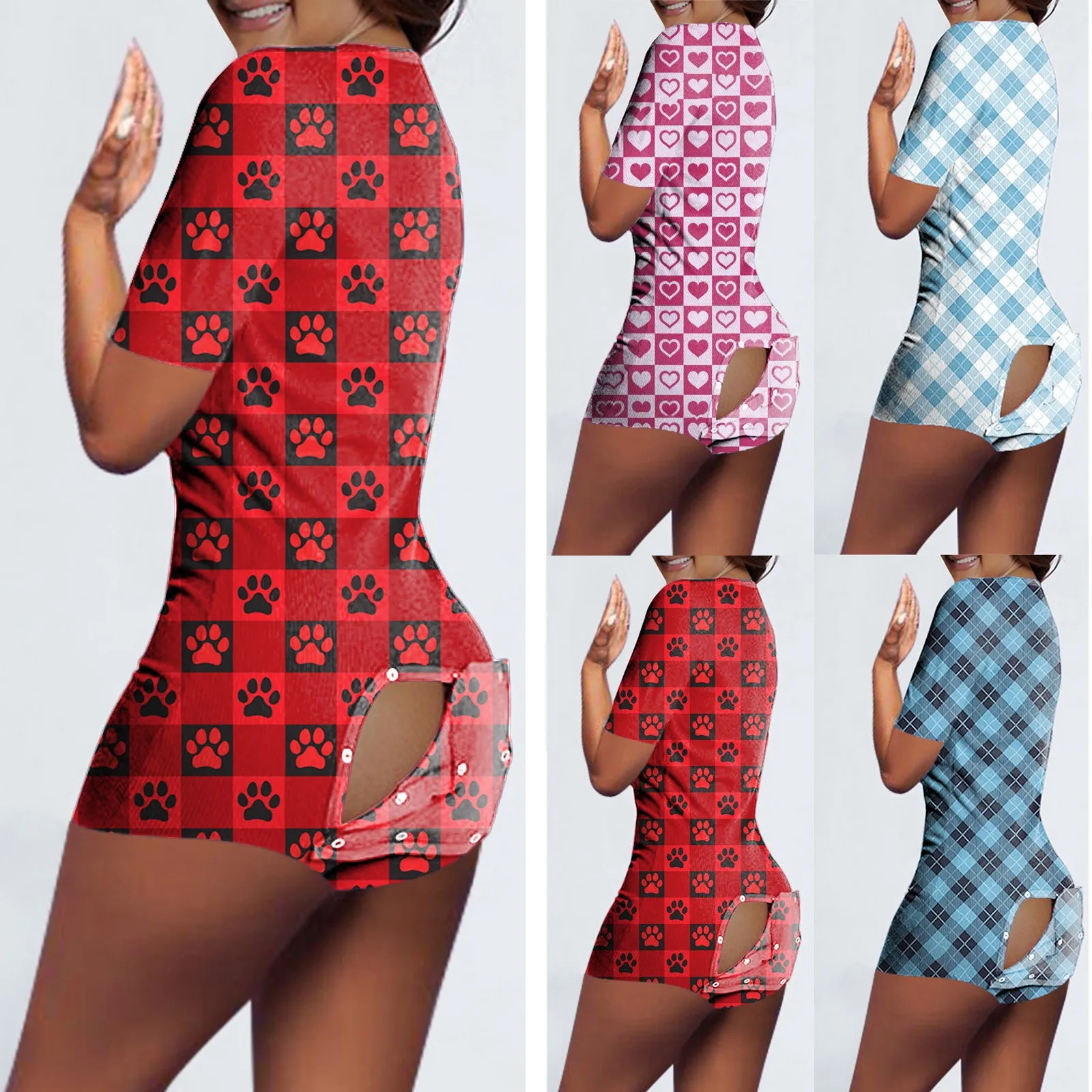 Functional Buttoned Flap Short Jumpsuit Print Button-down Front V-Neck One Piece Bodysuit Long Sleeve Bodycon Rompers Overall A5
Functional Buttoned Flap Short Jumpsuit Print Button-down Front V-Neck One Piece Bodysuit Long Sleeve Bodycon Rompers Overall A5