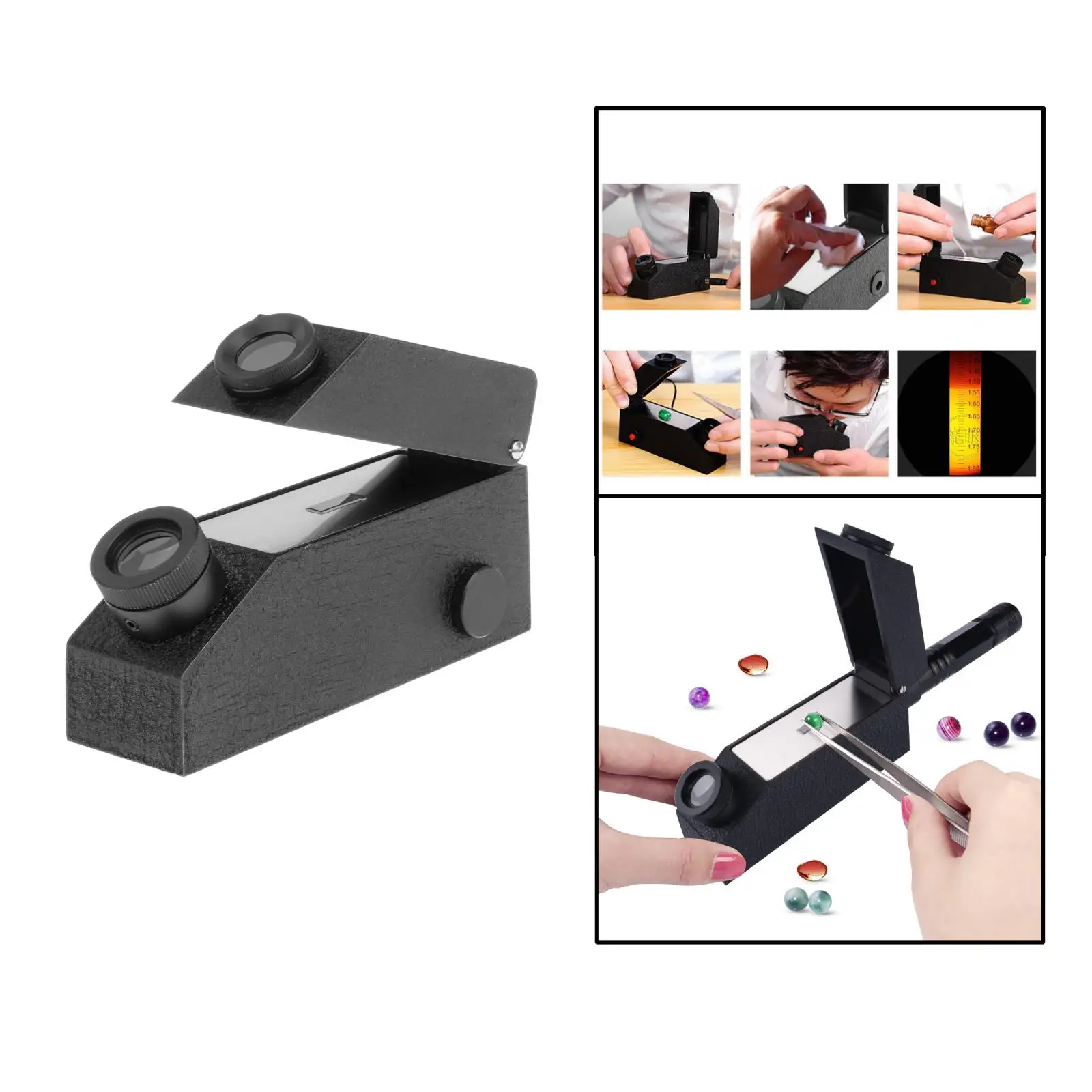 Lightweight Gemstone ldentification Gem Refractometer 1.30-1.81 RI, Quickly Precisely,High Precision
Lightweight Gemstone ldentification Gem Refractometer 1.30-1.81 RI, Quickly Precisely,High Precision