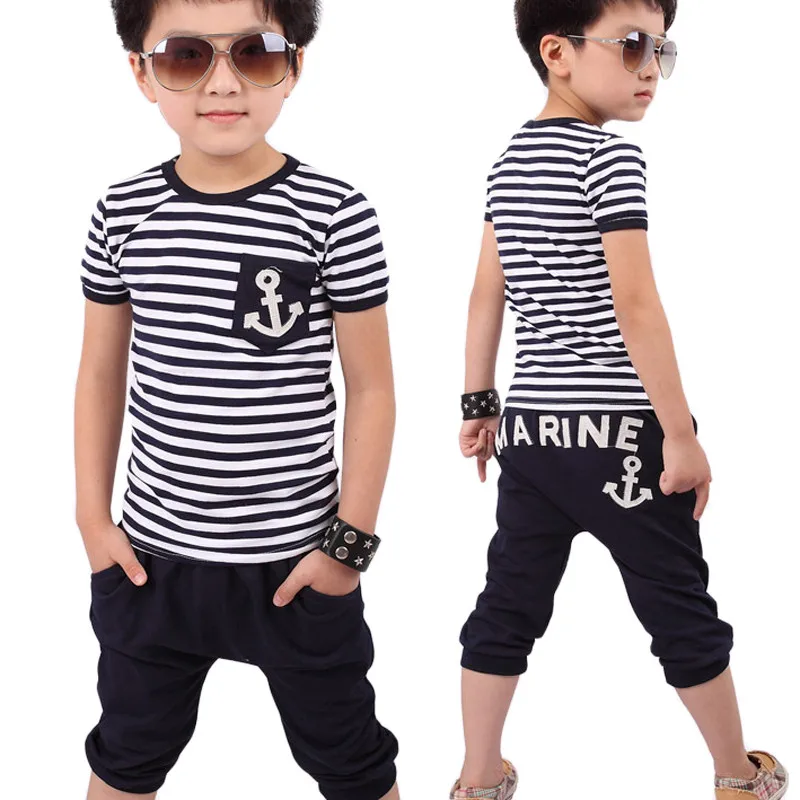 Hot New 2019 Summer Kid Clothes Navy Short Sleeve T-Shirt+Pants Pullover Striped Sport Suits Casual Baby Boys Girls Clothing Set
Hot New 2019 Summer Kid Clothes Navy Short Sleeve T-Shirt+Pants Pullover Striped Sport Suits Casual Baby Boys Girls Clothing Set