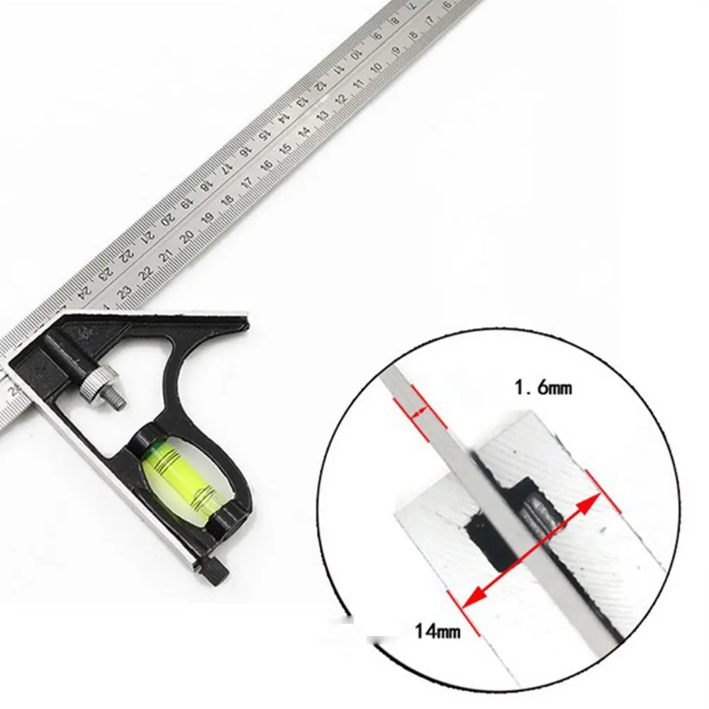 Steel ruler multi-function combination Angle ruler horizontal moving Angle ruler right Angle turning rule 300mm
Steel ruler multi-function combination Angle ruler horizontal moving Angle ruler right Angle turning rule 300mm