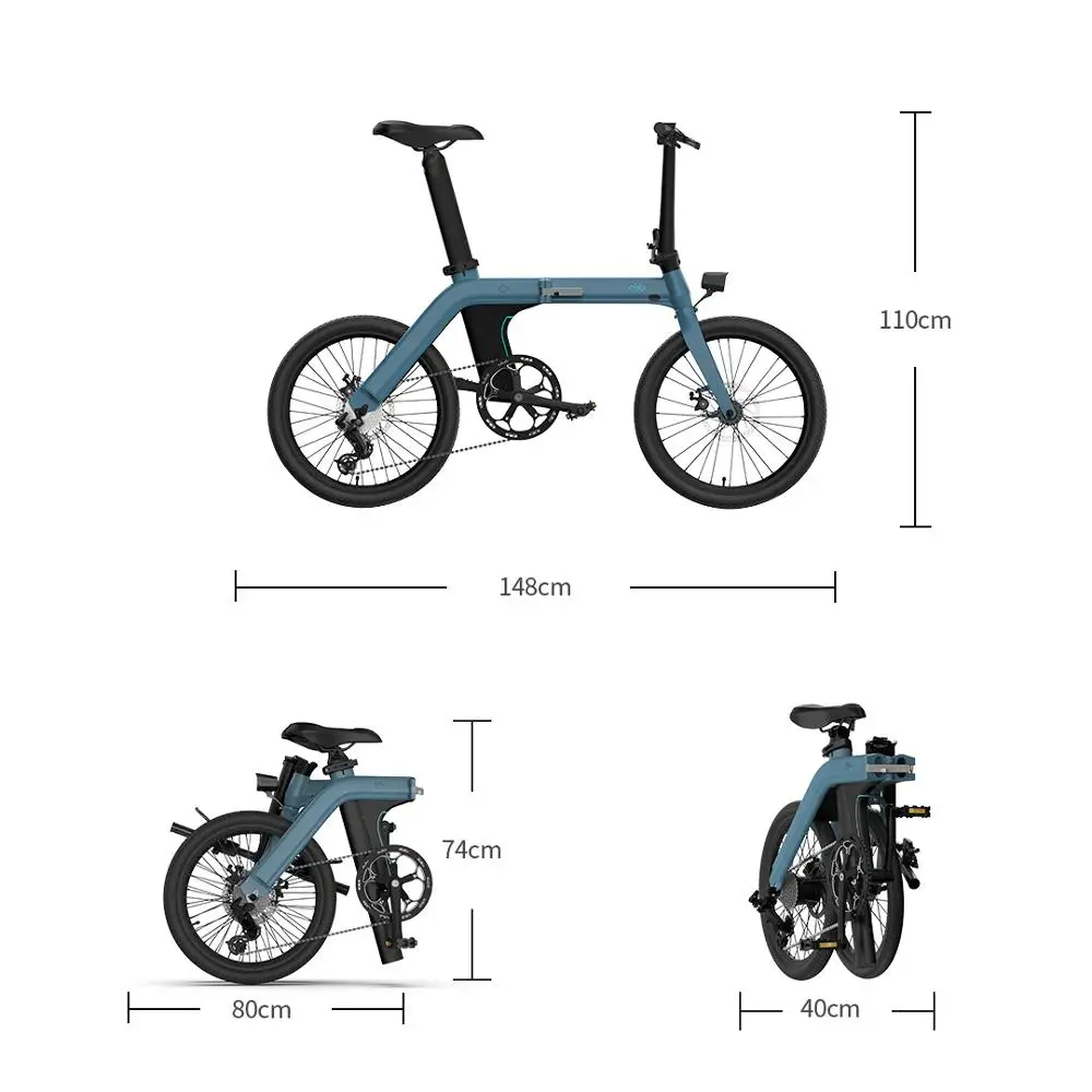 

EU UK Warehouse FIIDO D11 EBike Folding Electric Bike Bicycle Mountain Bike E Bike MTB 250W 36V 11.6Ah 25km/h Removable Battery
