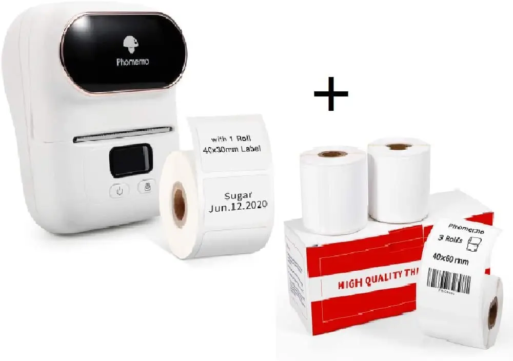 Phomemo M110 Thermal Label Maker With 3 Rolls 40x80mm Thermal Labels Apply to Labeling, Office, Cable, Retail, Barcode
Phomemo M110 Thermal Label Maker With 3 Rolls 40x80mm Thermal Labels Apply to Labeling, Office, Cable, Retail, Barcode