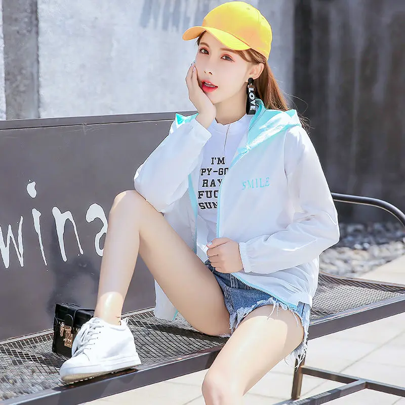 Summer Korean Sunscreen Coats Loose Thin Female Student Coat Anti Ultraviolet Beach Clothes Students Sunscreen Jacket P3 166
Summer Korean Sunscreen Coats Loose Thin Female Student Coat Anti Ultraviolet Beach Clothes Students Sunscreen Jacket P3 166