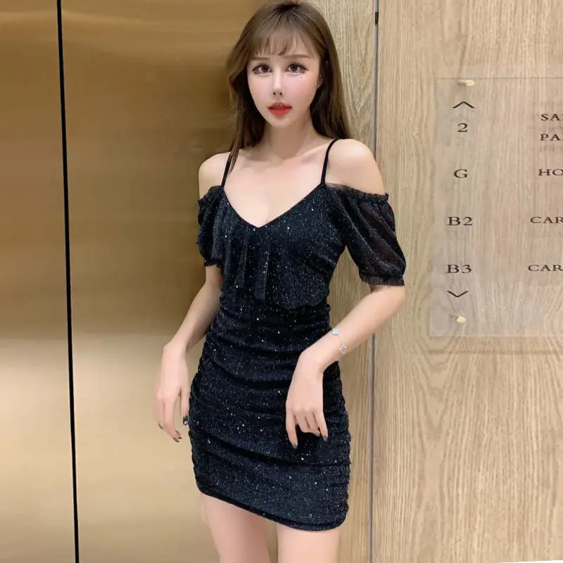 Nightclub Women's Sexy Dresses Women's Summer Deep V-neck Chest Short Sleeve Strapless Waist and Thin Hip Skirt Party Dress
Nightclub Women's Sexy Dresses Women's Summer Deep V-neck Chest Short Sleeve Strapless Waist and Thin Hip Skirt Party Dress