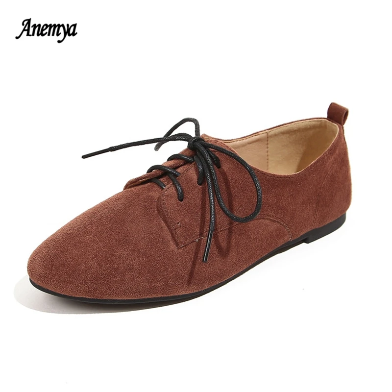 2021 New Oxfords Women Cow Suede Leather Lace Up Female Comfort Soft Flats Shoes Casual Shoes Office Lady Brown Big Size 42 43
2021 New Oxfords Women Cow Suede Leather Lace Up Female Comfort Soft Flats Shoes Casual Shoes Office Lady Brown Big Size 42 43