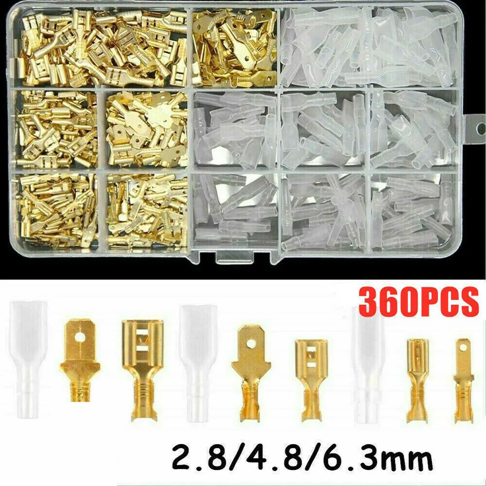 360X Assortment Spade Male Female Terminals Electrical Wire Crimp Connectors Kit Male Shovel Crimp Terminal Connector Quality
360X Assortment Spade Male Female Terminals Electrical Wire Crimp Connectors Kit Male Shovel Crimp Terminal Connector Quality